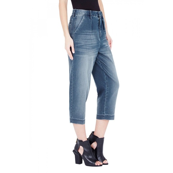 Sass & Bide Women's Night Vision Denim Cropped Pants Jeans Blue Tint 2 Nwt $270 - Picture 2 of 5